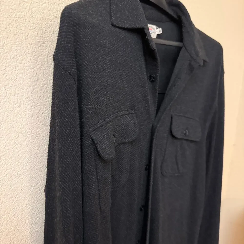 Faherty Men's Legend sweater shirt black L button stretch soft breathable EUC